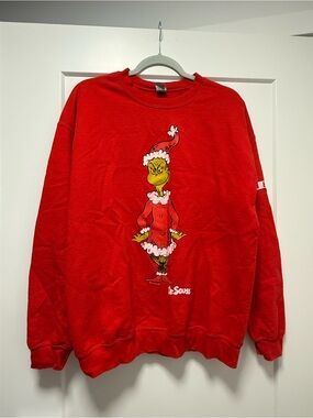 Dr. Seuss Red Grinch Crewneck Sweatshirt